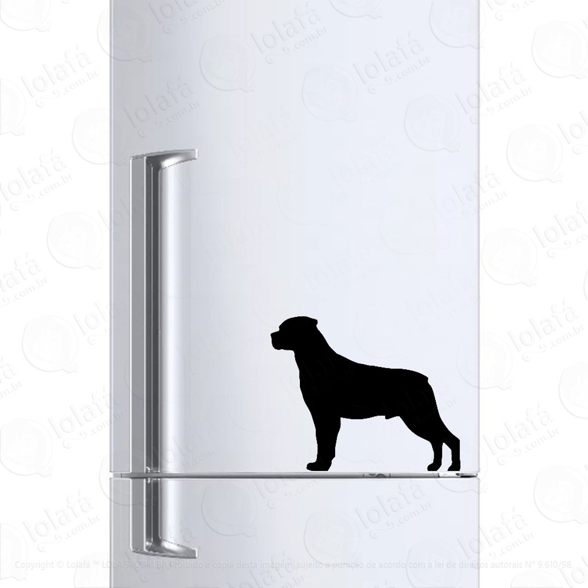 Adesivo Para Geladeira Cachorro Raça Rottweiler Mod:961
