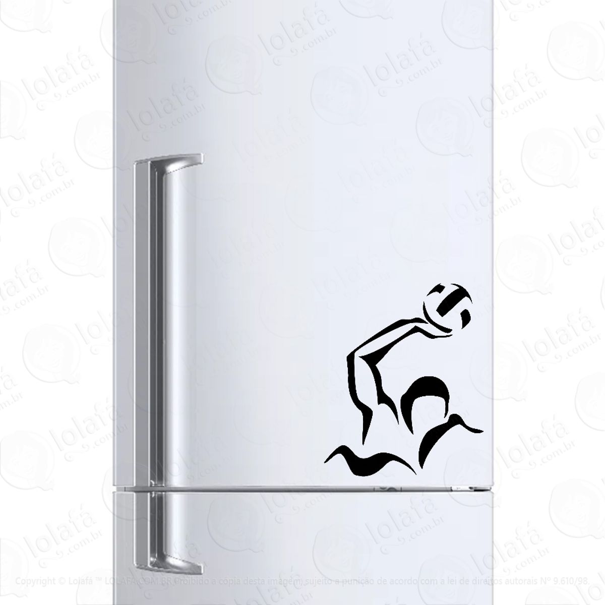 Adesivo Para Geladeira Atleta Polo Aquático Mod:968