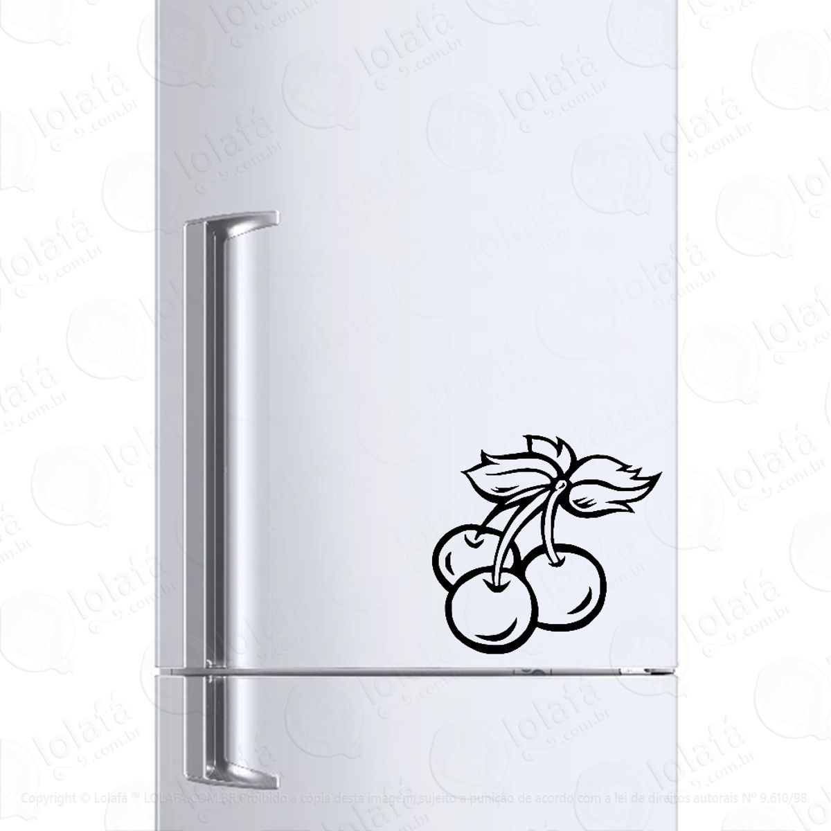 Adesivo Para Geladeira Cerejas Mod:987