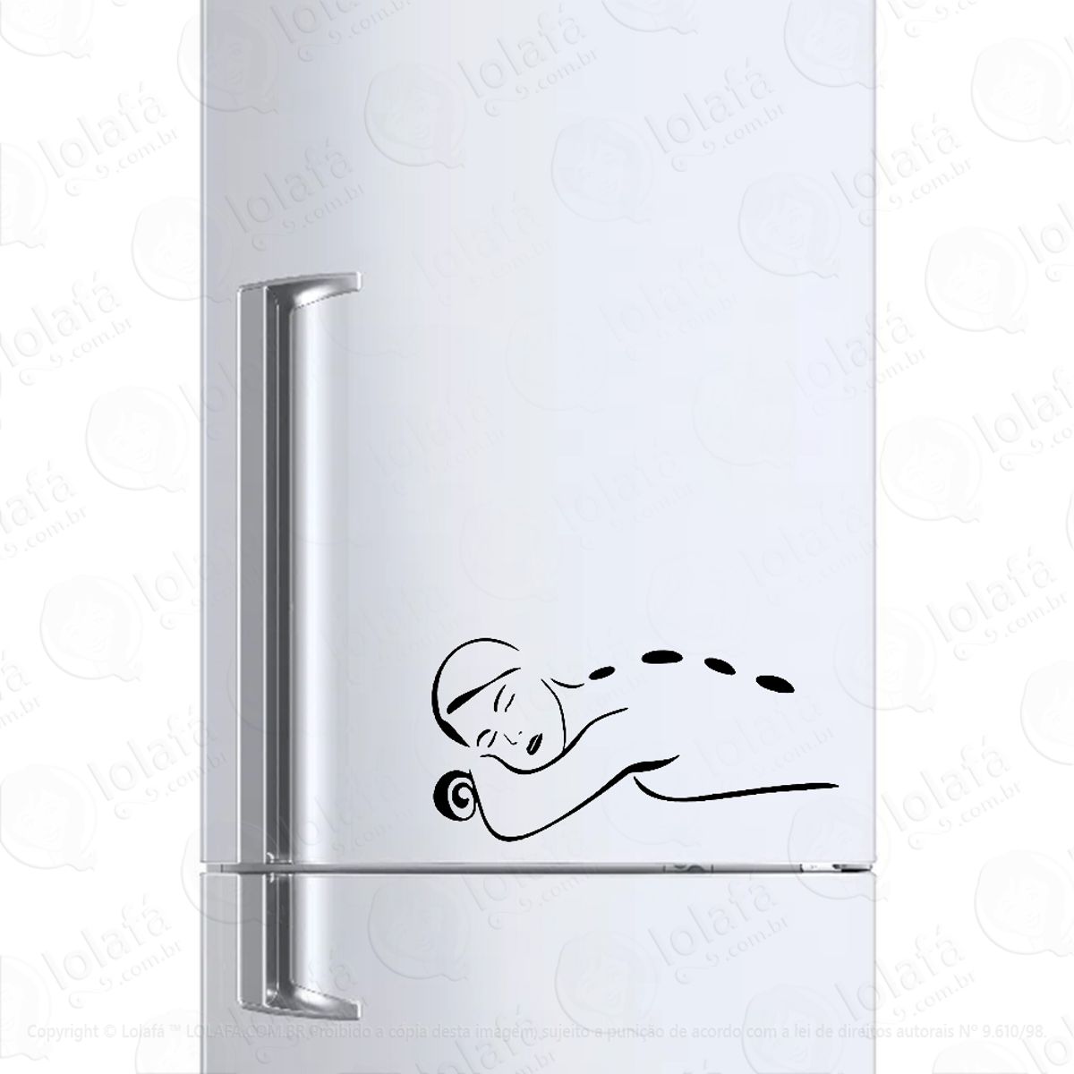 Adesivo Para Geladeira Spa Mulher Estética Mod:989