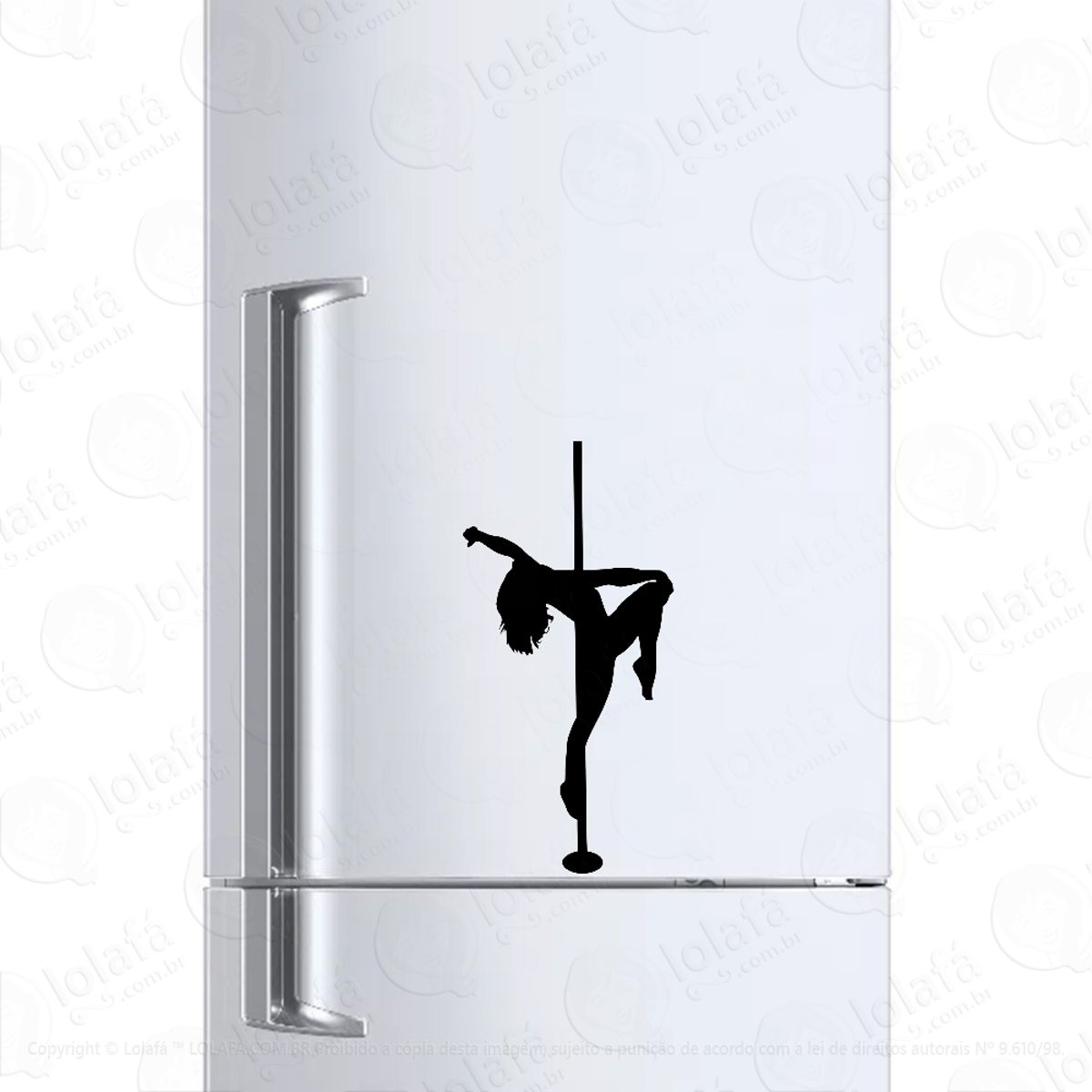 Adesivo Para Geladeira Mulher Em Pole Dance Mod:1000