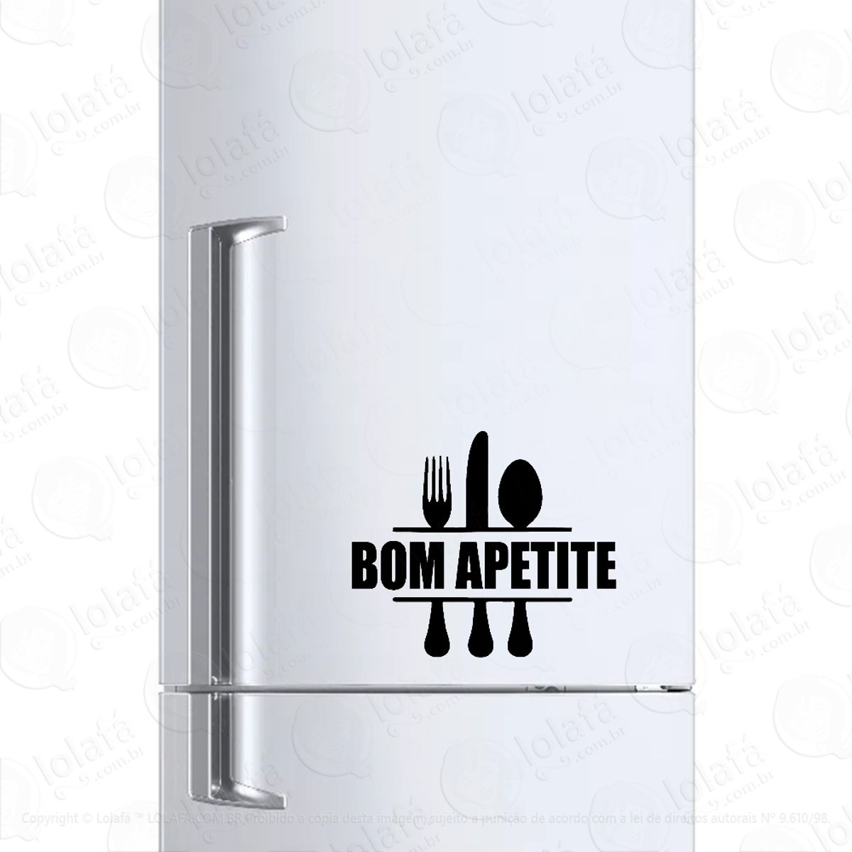 Adesivo Para Geladeira Bom Apetite Talheres Mod:1014