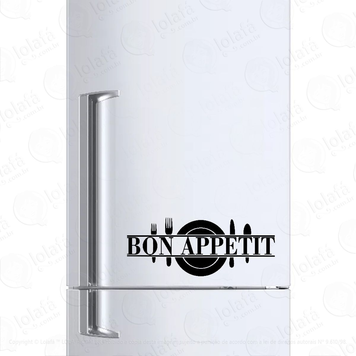 Adesivo Para Geladeira Bon Appetit Mod:1015
