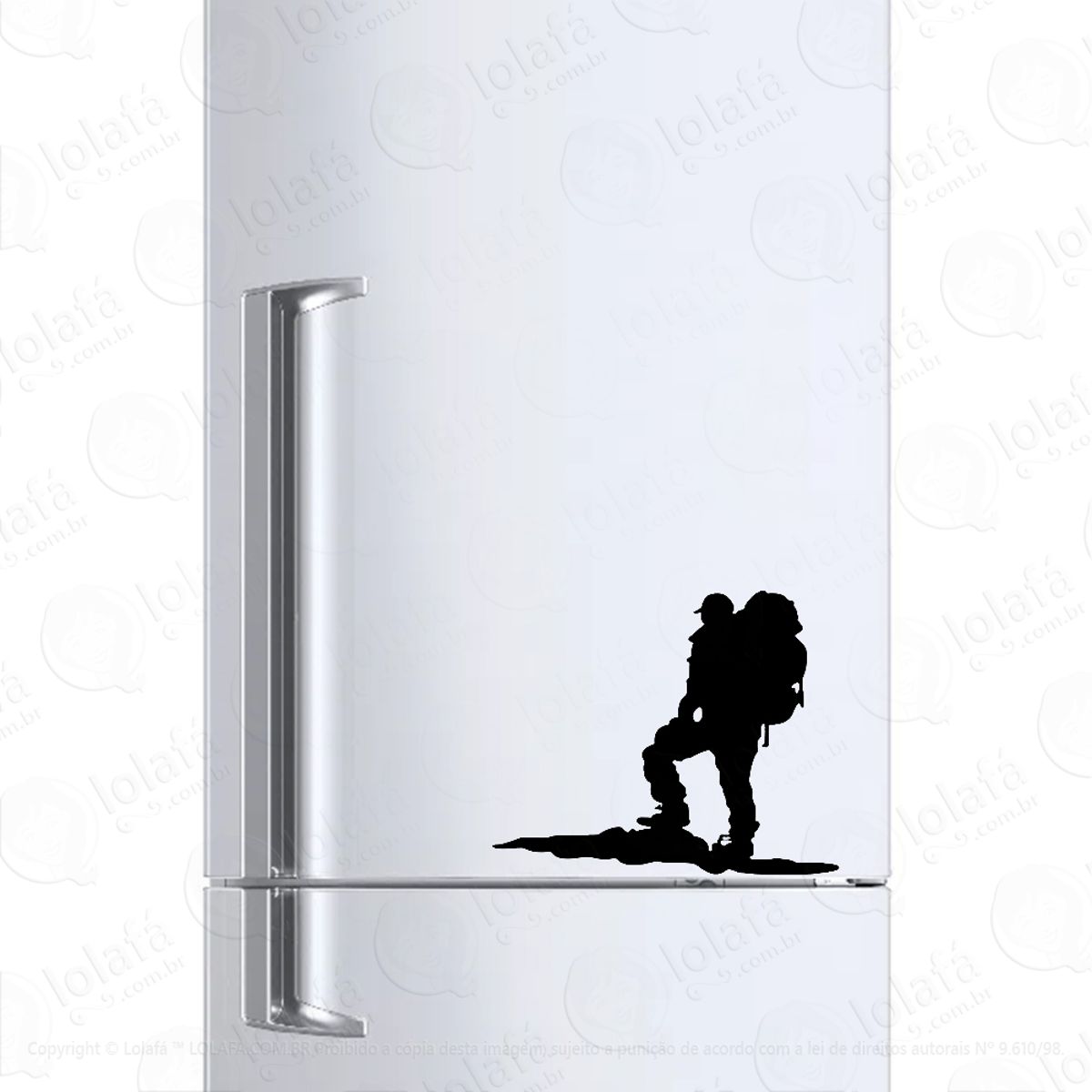 Adesivo Para Geladeira Homem Trekking Mod:1016