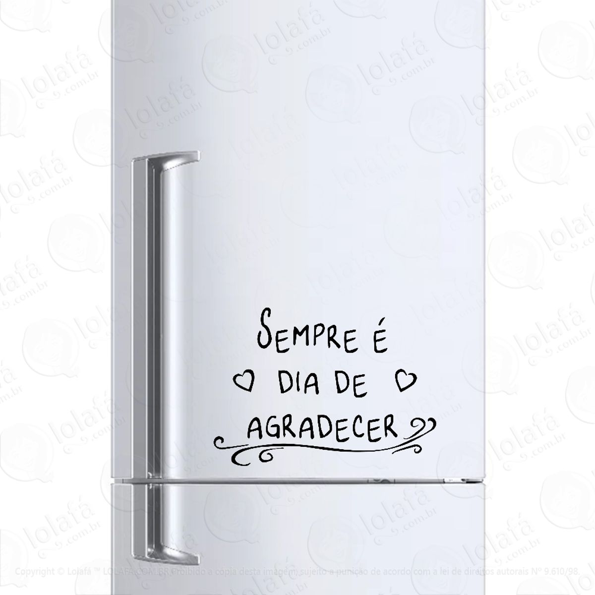 Adesivo Para Geladeira Sempre É Dia De Agradecer Mod:1019