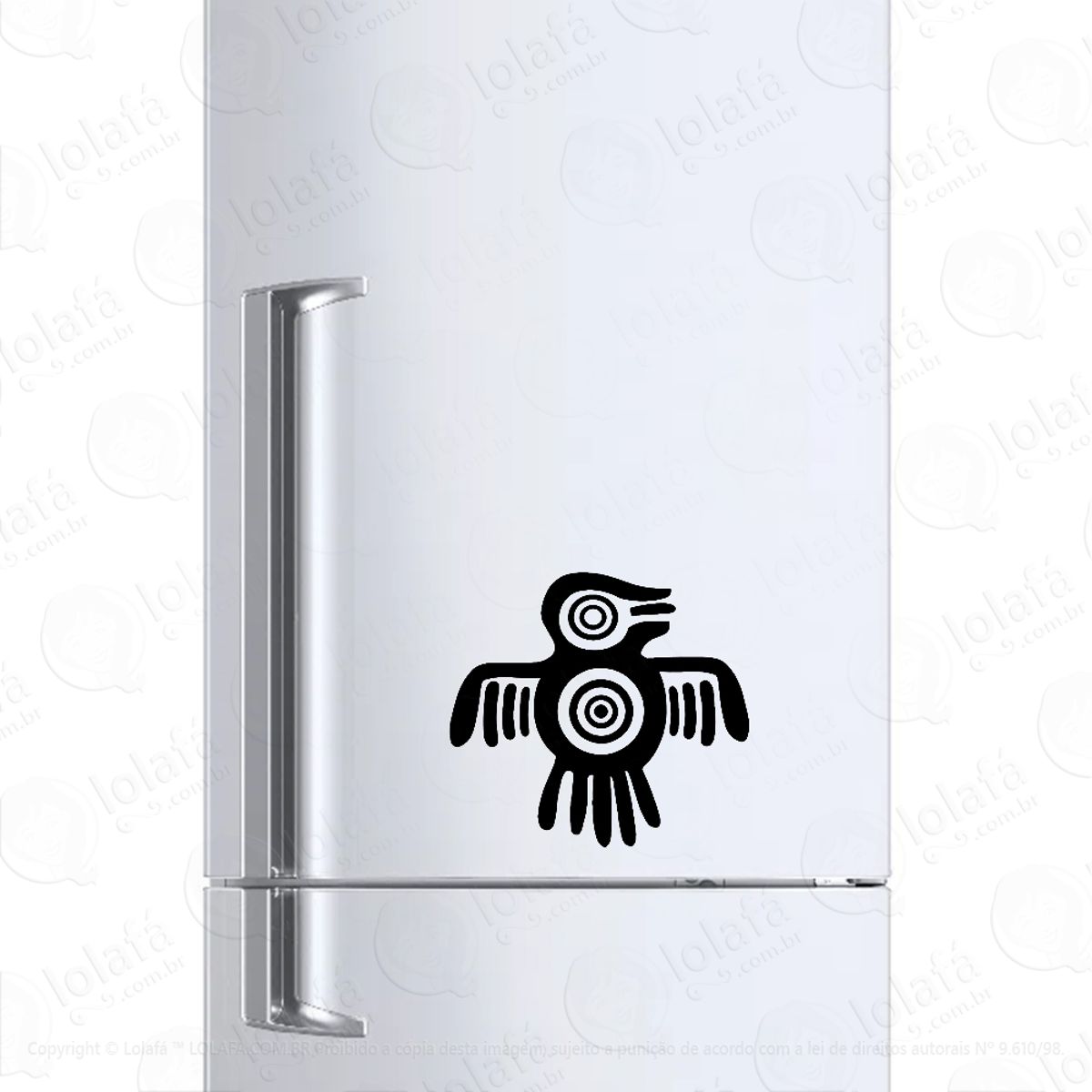Adesivo Para Geladeira Simbolo Pássaro Inca Mod:1023