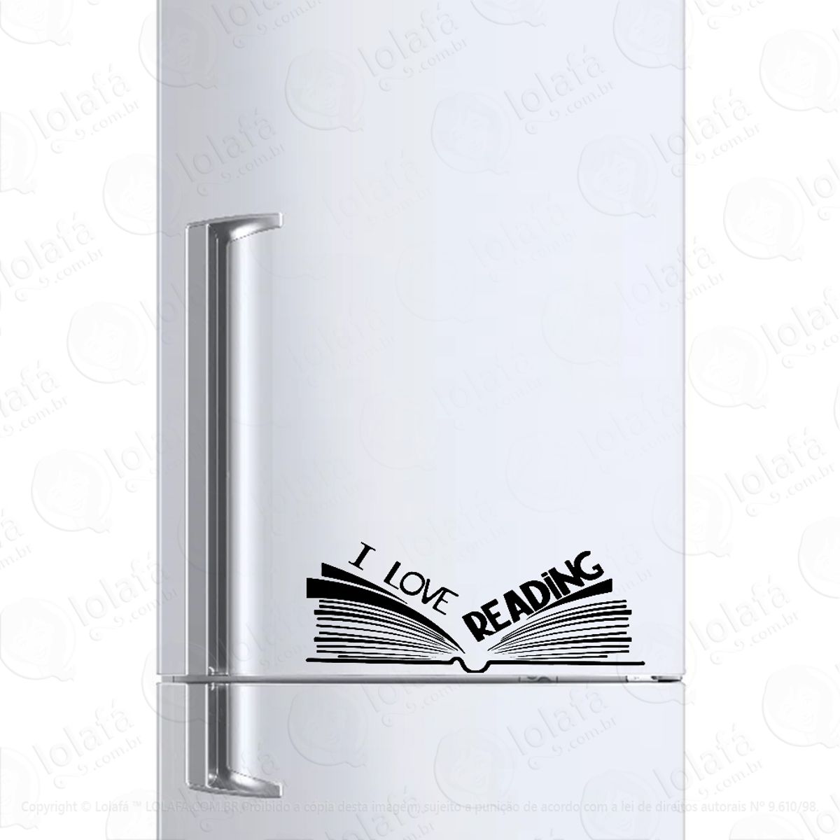 Adesivo Para Geladeira Amor Por Livros Mod:1035