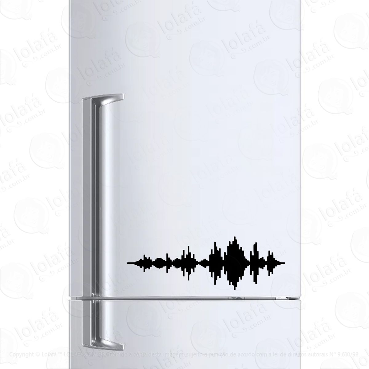Adesivo Para Geladeira Música Frequência Sonora Mod:1058