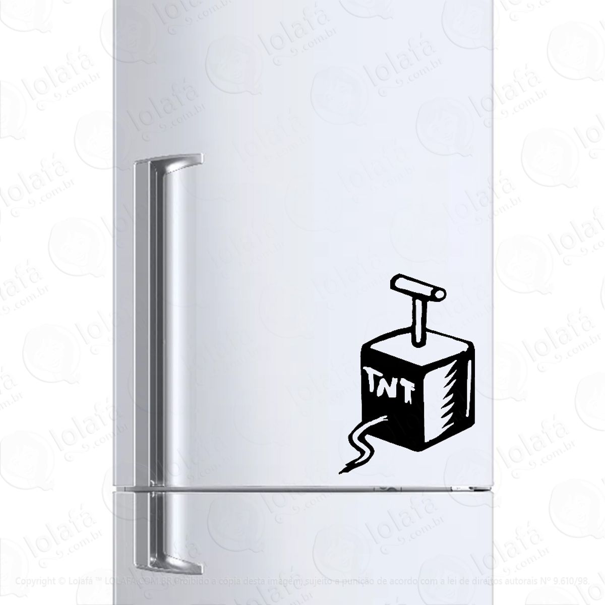 Adesivo Para Geladeira Tnt Detonador De Dinamite Mod:1070