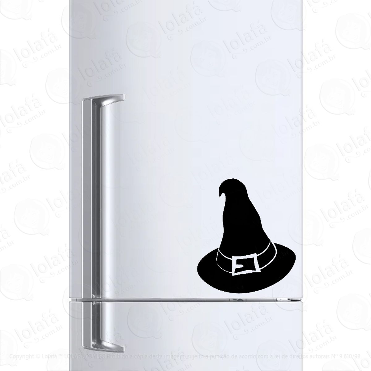 Adesivo Para Geladeira Chapéu De Mago Bruxo Mod:1093