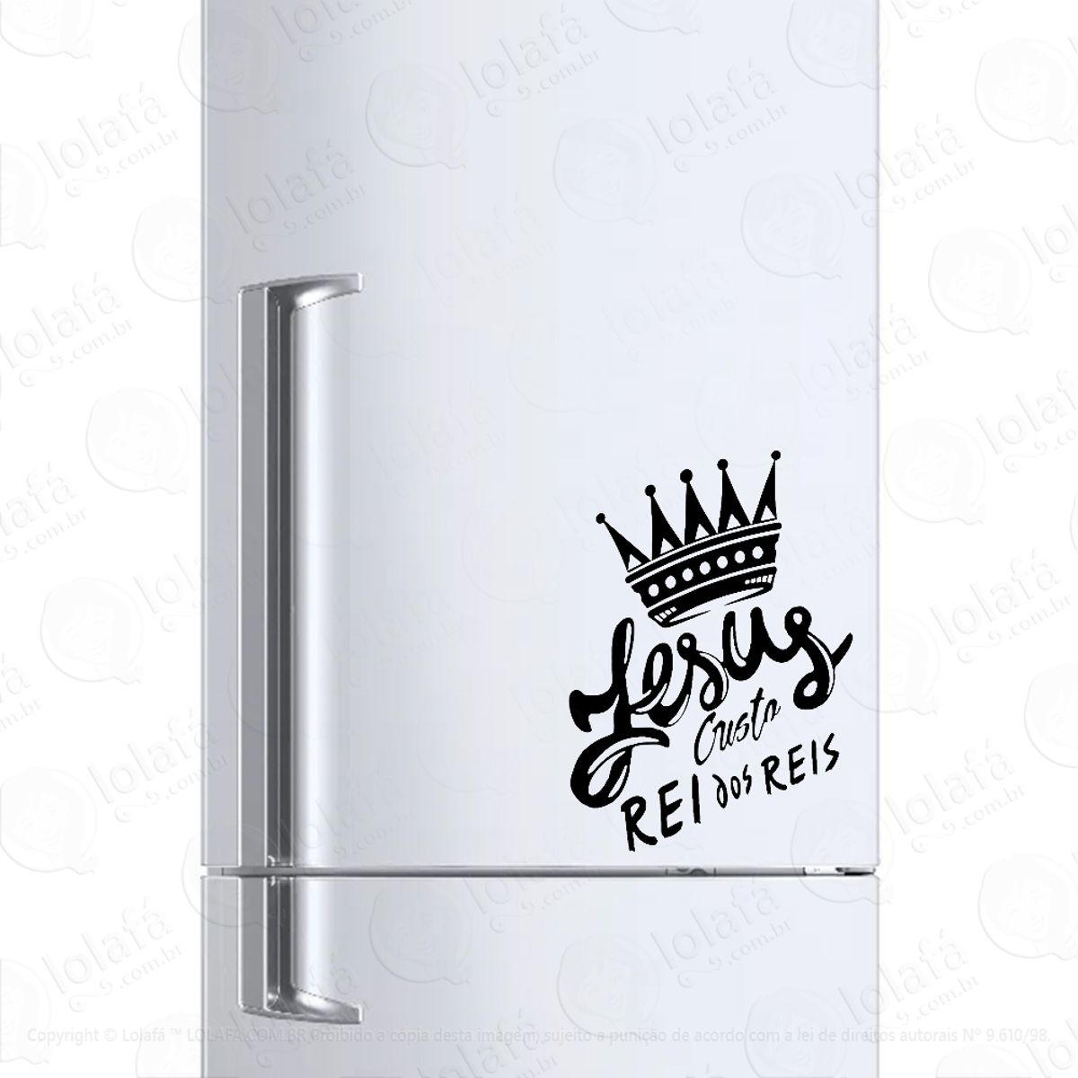 Adesivo Para Geladeira Jesus Cristo Rei Dos Reis Mod:1104