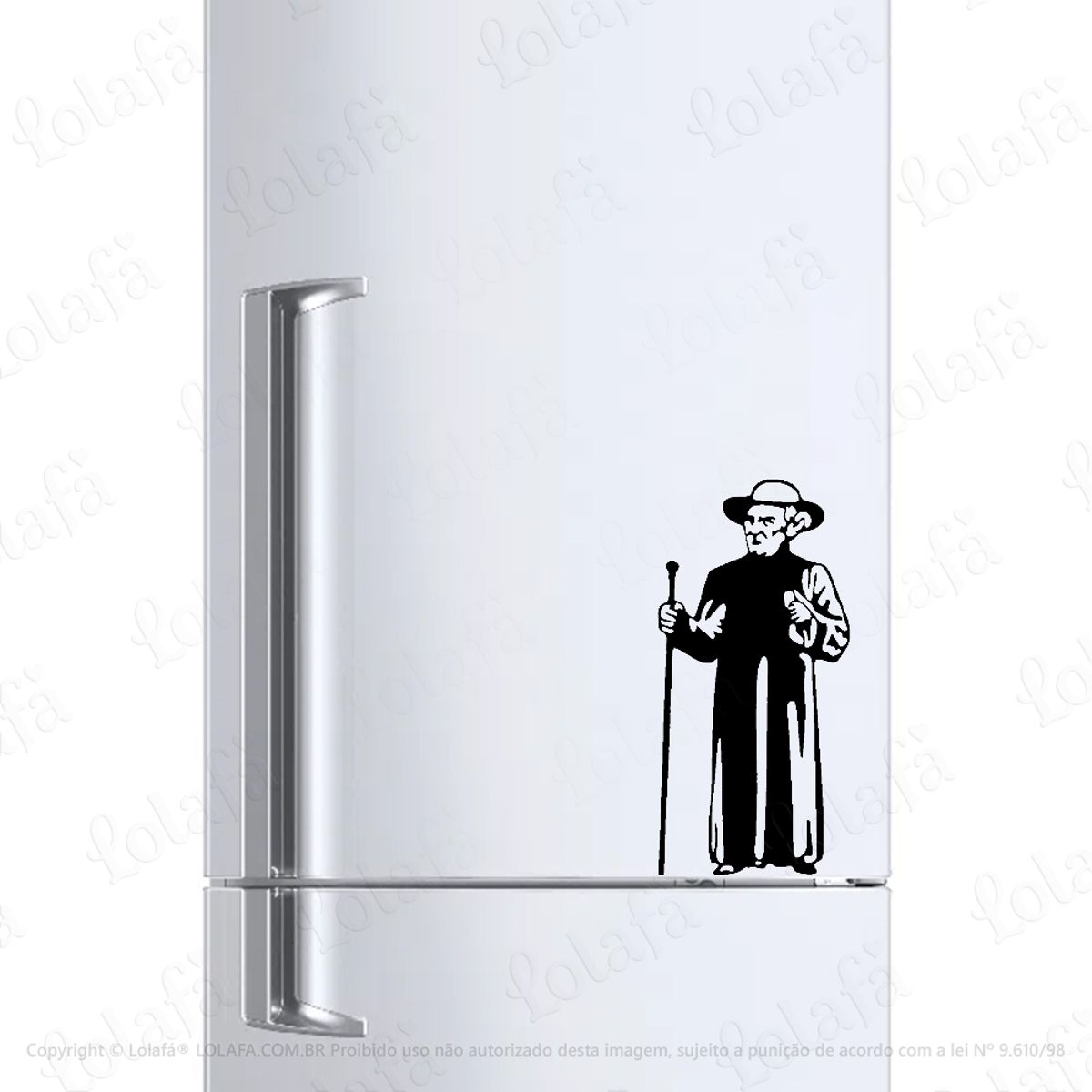 Adesivo Para Geladeira Padre Cicero Padim Mod:1107