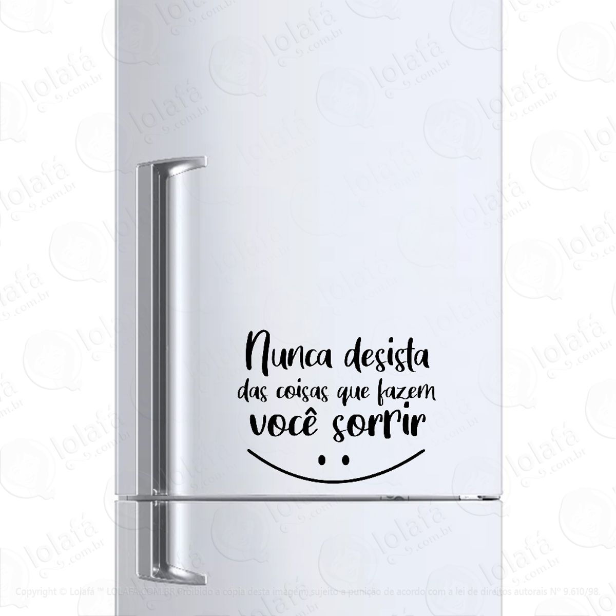 Adesivo Para Geladeira Nunca Desista Mod:1117