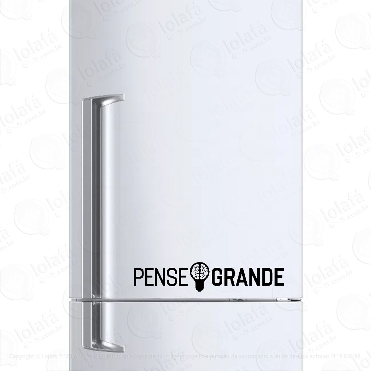 Adesivo Para Geladeira Pense Grande Frase Mod:1120
