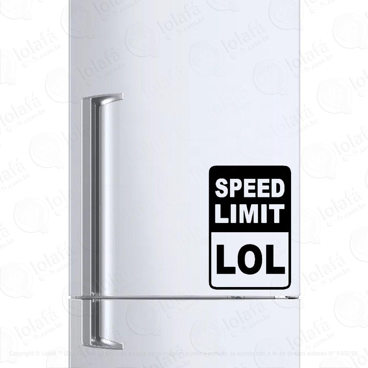 Adesivo Para Geladeira Placa Limite De Velocidade Lol Mod:1121