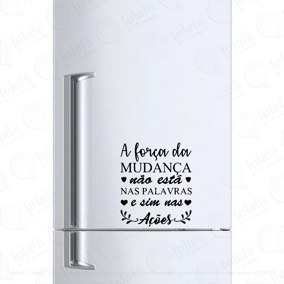 Adesivo Para Geladeira A Força Da Mudança Mod:1124