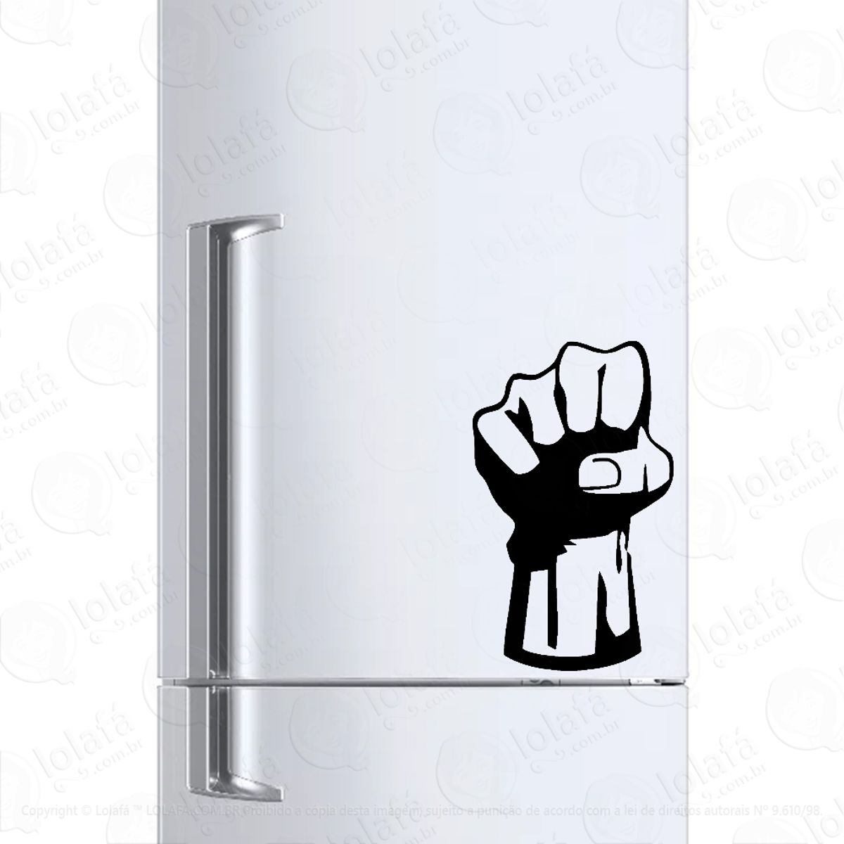 Adesivo Para Geladeira Punho Fechado Mod:1154