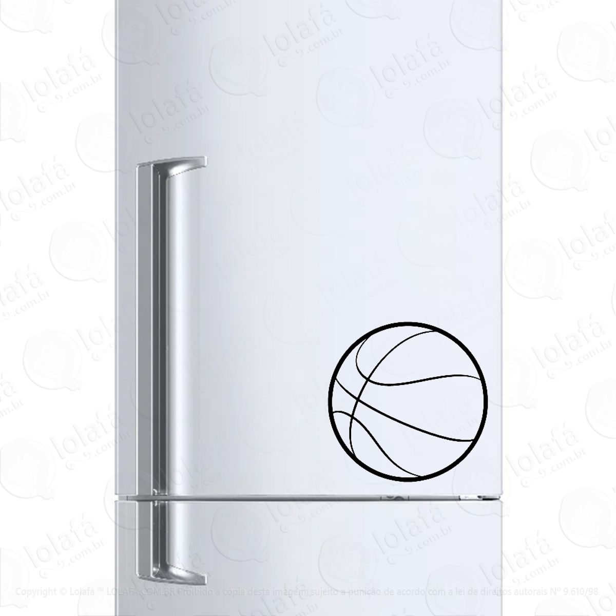 Adesivo Para Geladeira Bola De Basquete Mod:1180