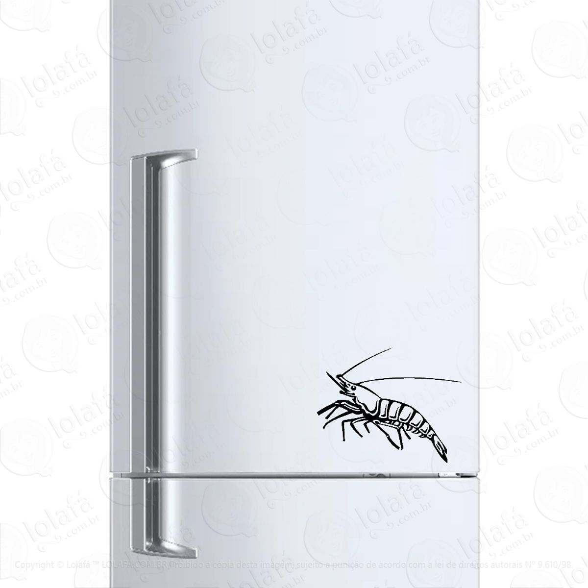 Adesivo Para Geladeira Camarão Mod:1189