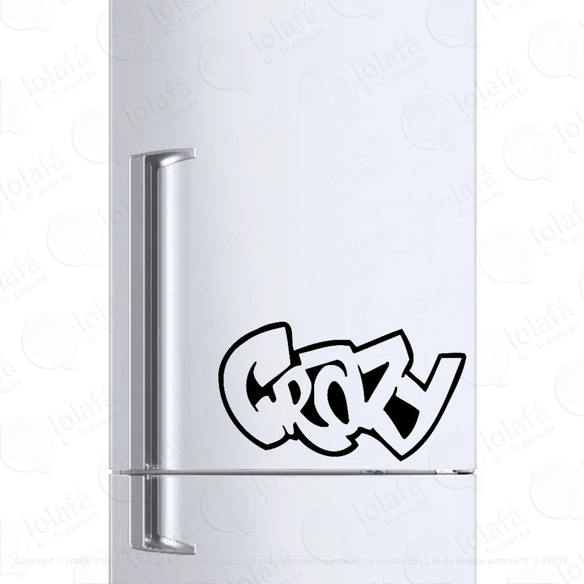 Adesivo Para Geladeira Grafite Crazy - Maluco Mod:1194