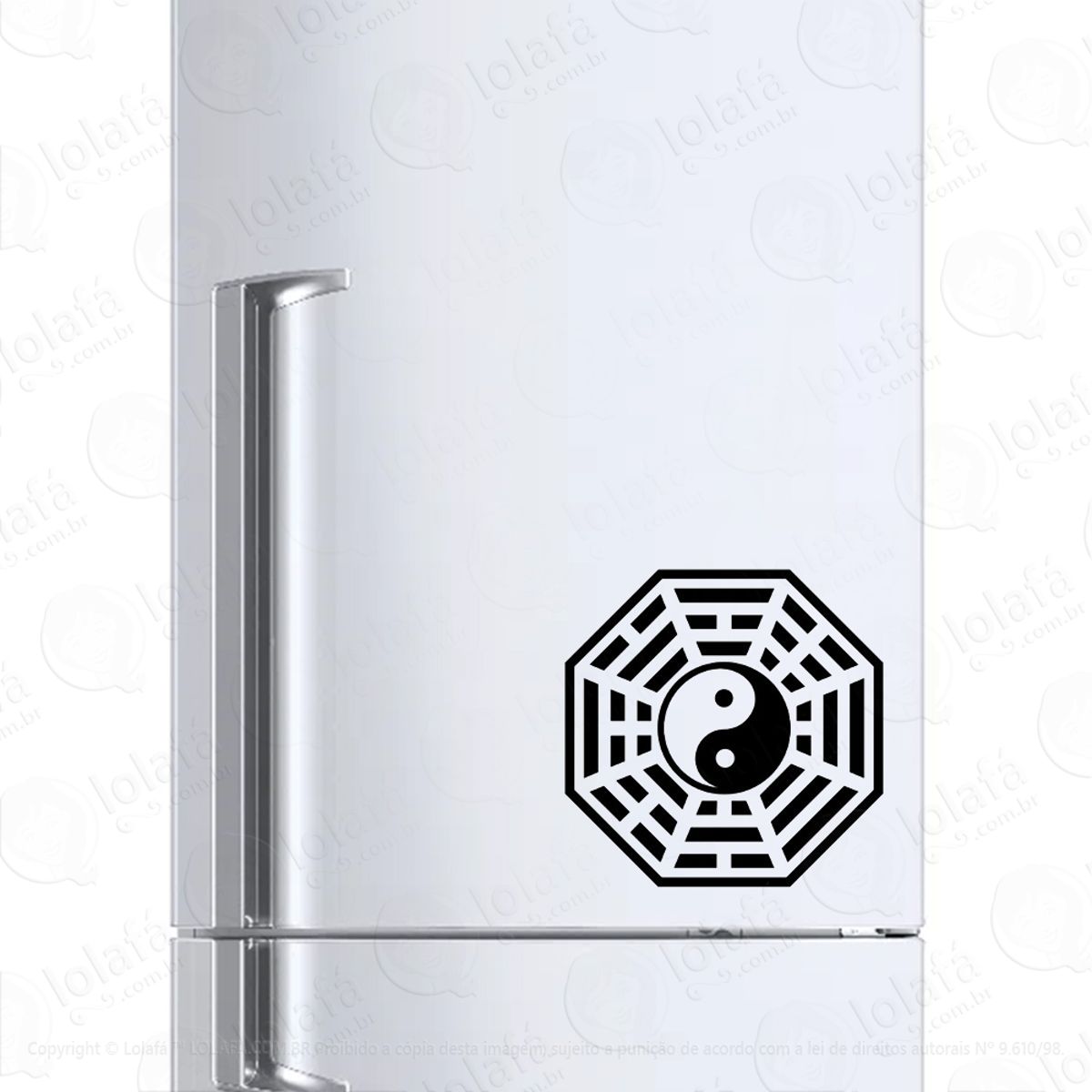 Adesivo Para Geladeira Baguá Feng Shui Mod:1196