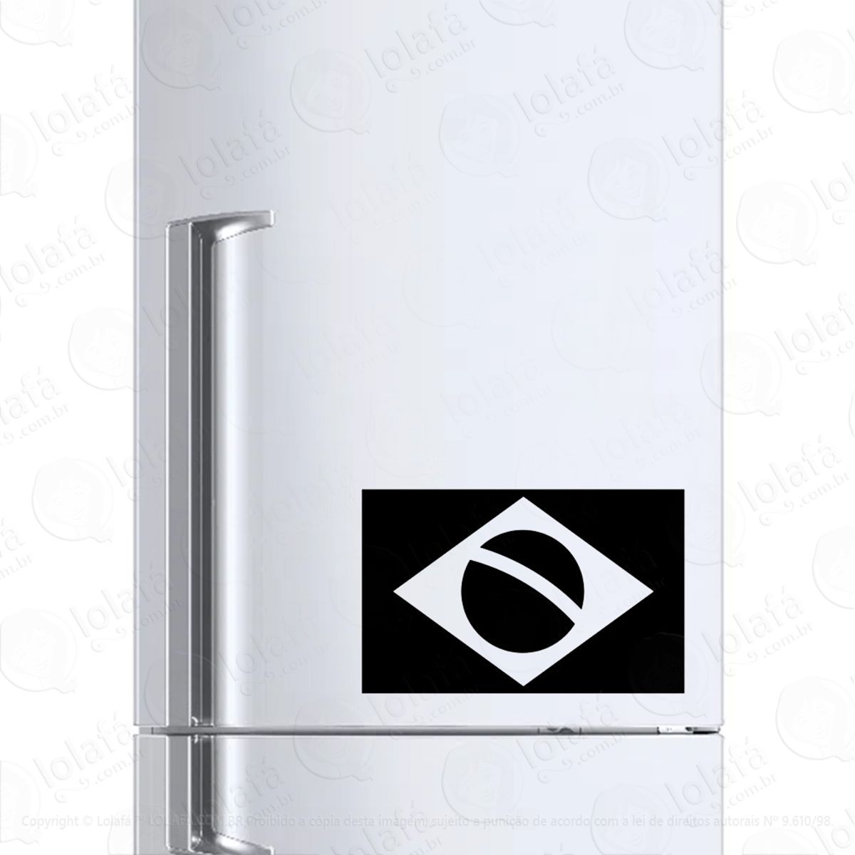Adesivo Para Geladeira Bandeira Do Brasil Mod:1200