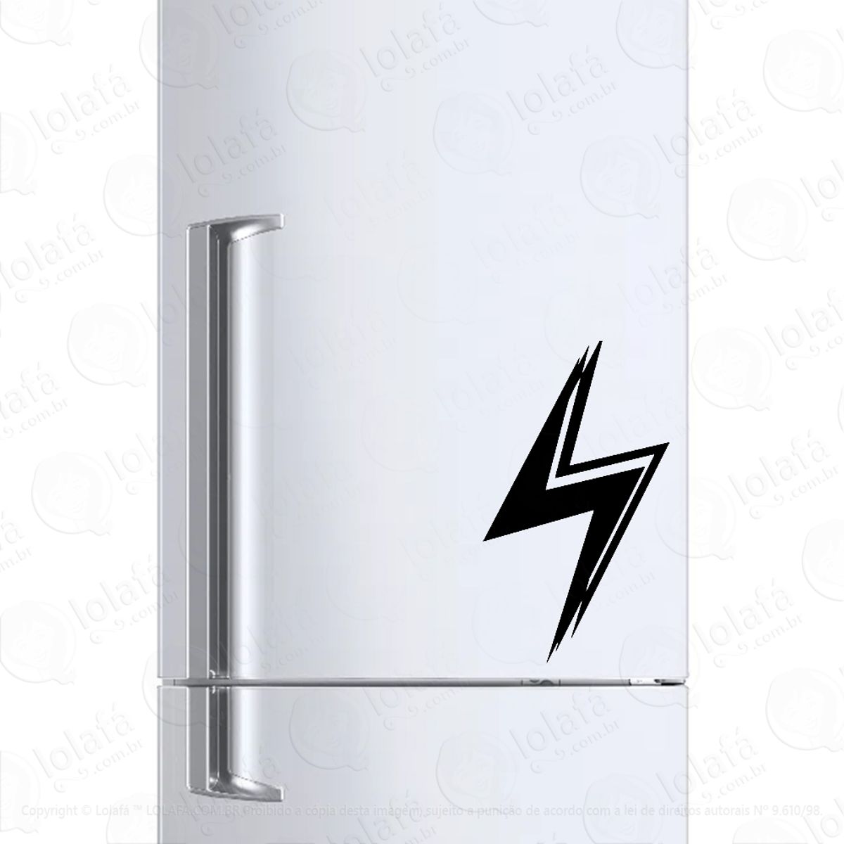 Adesivo Para Geladeira Raio Relâmpago De Luz Mod:1202