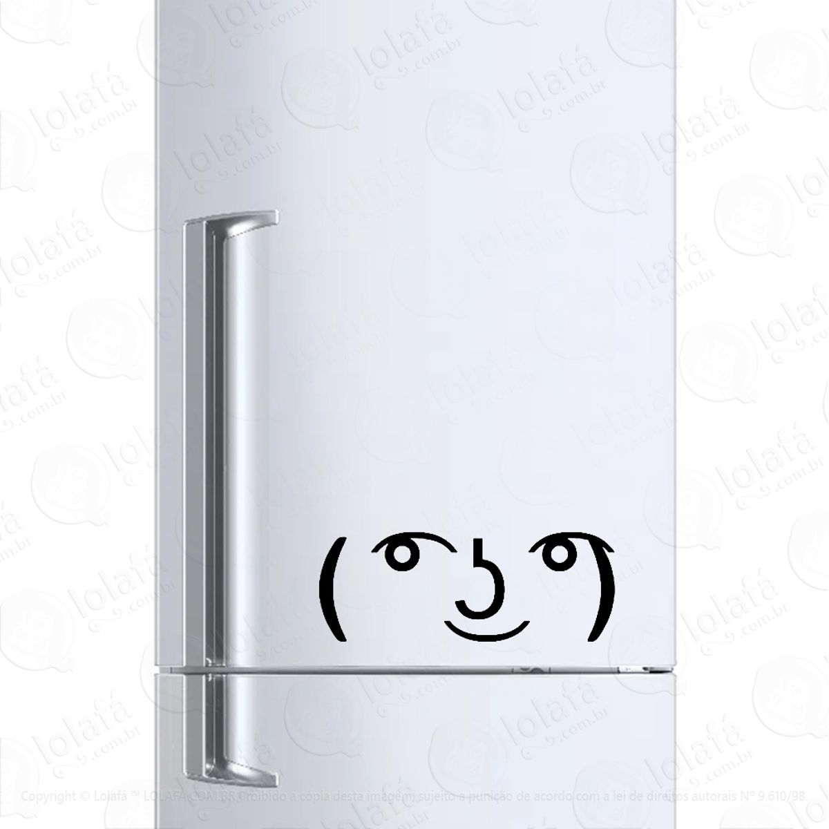 Adesivo Para Geladeira Lenny Face Meme Mod:1217