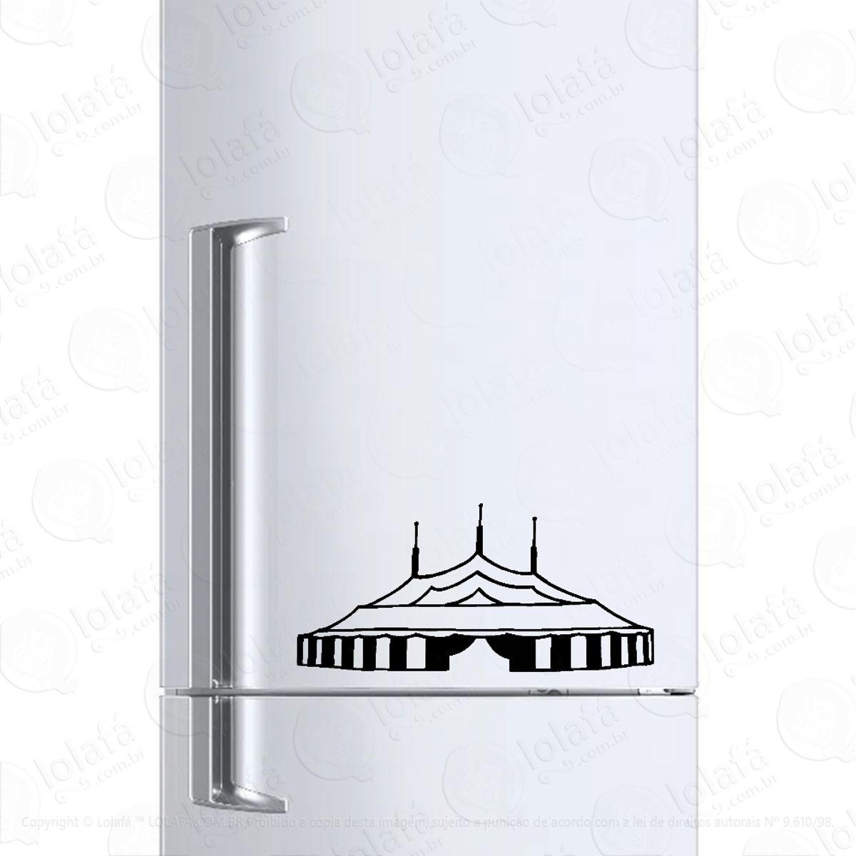 Adesivo Para Geladeira Tenda Circo Mod:1221