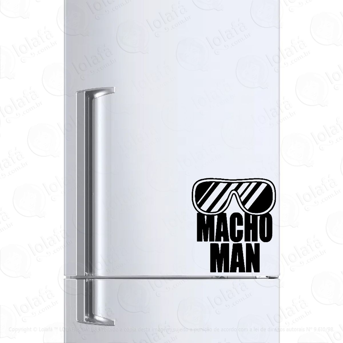 Adesivo Para Geladeira Macho Man Mod:1237