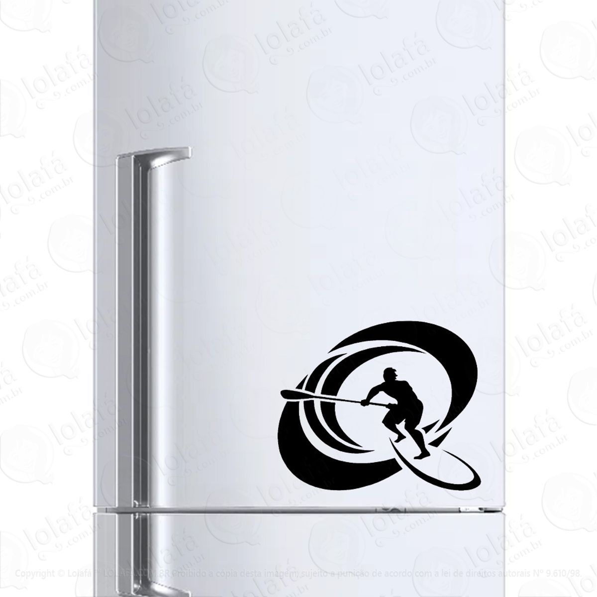 Adesivo Geladeira Frigobar Cervejeira Stand Up Surf No Tubo Mod:1258