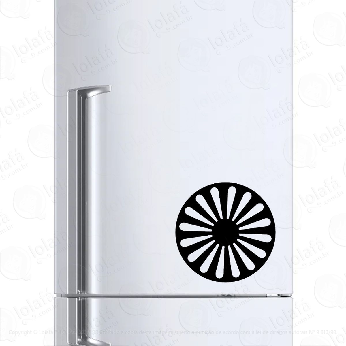 Adesivo Geladeira Cervejeira Símbolo Bandeira Cigana Mod:1259