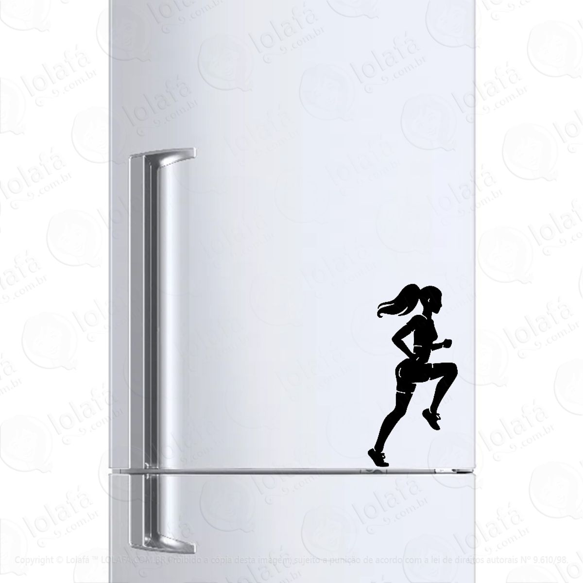 Adesivo Para Geladeira Corrida Menina Run Mod:1261