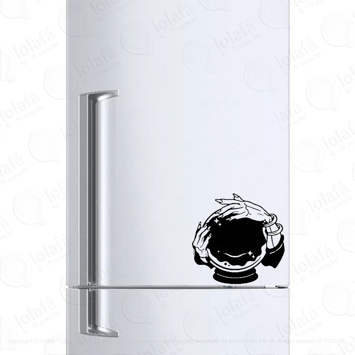 Adesivo Para Geladeira Bola De Cristal Vidente Mod:1268