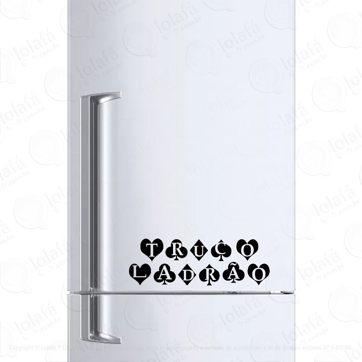 Adesivo Para Geladeira Truco Ladrão Naipes Baralho Mod:1277