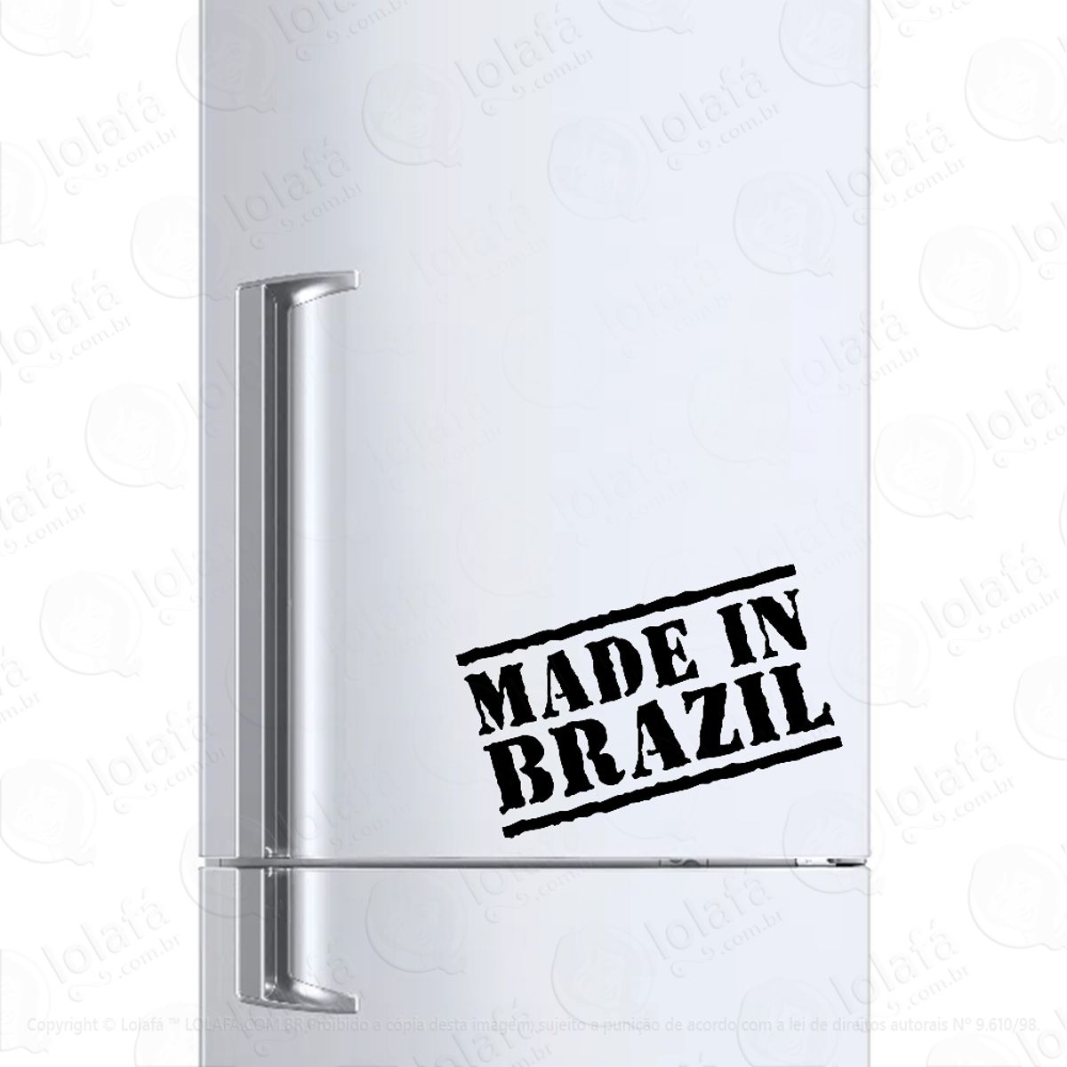 Adesivo Para Geladeira Made In Brazil - Feito No Brasil Mod:1287