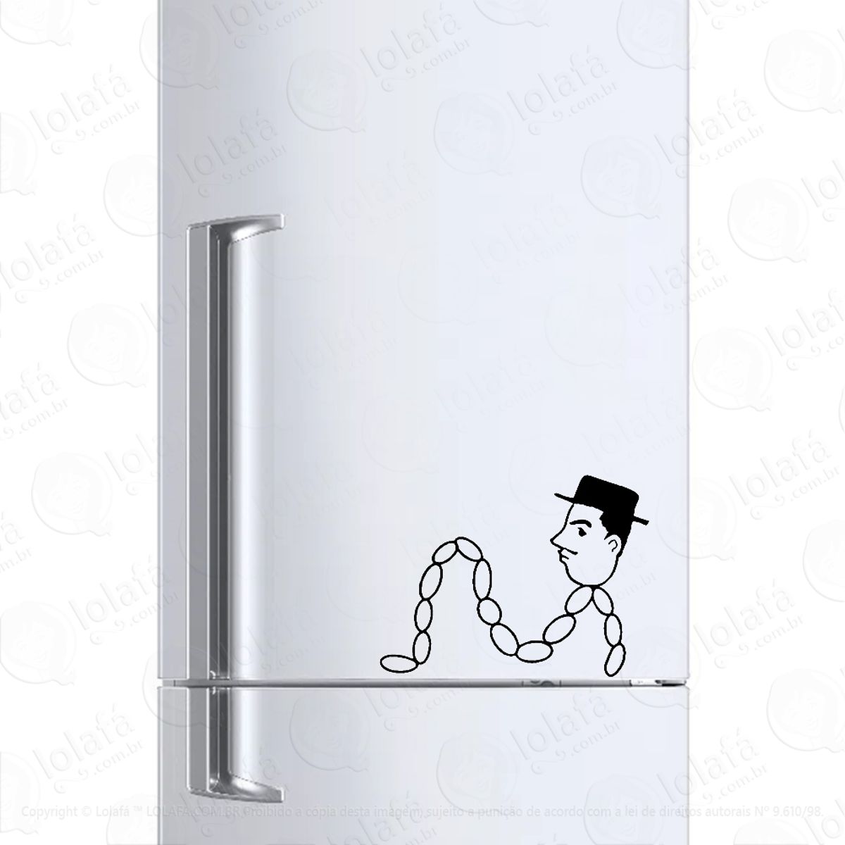 Adesivo Para Geladeira Professor Linguiça Mod:1290