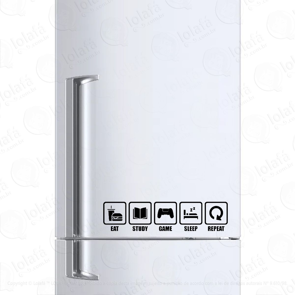 Adesivo Para Geladeira Vida De Gamer Mod:1310