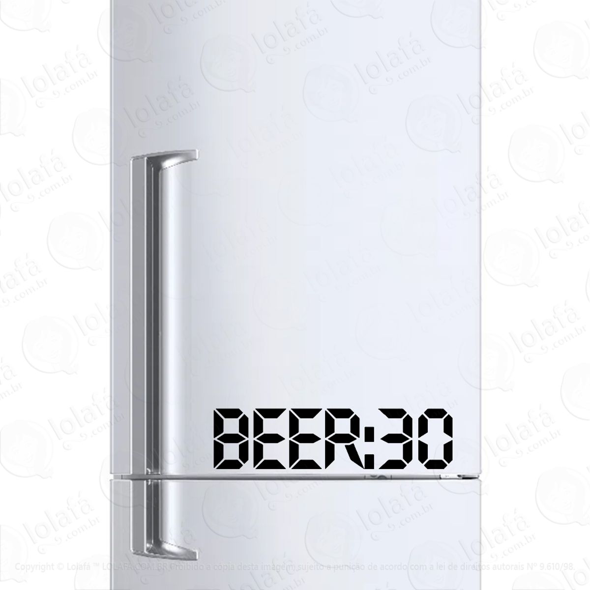 Adesivo Para Geladeira Beer Time Hora Cerveja Mod:1322