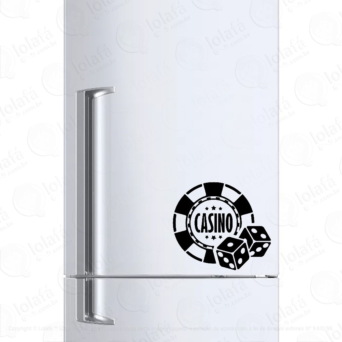Adesivo Para Geladeira Cassino Jogos Mod:1323