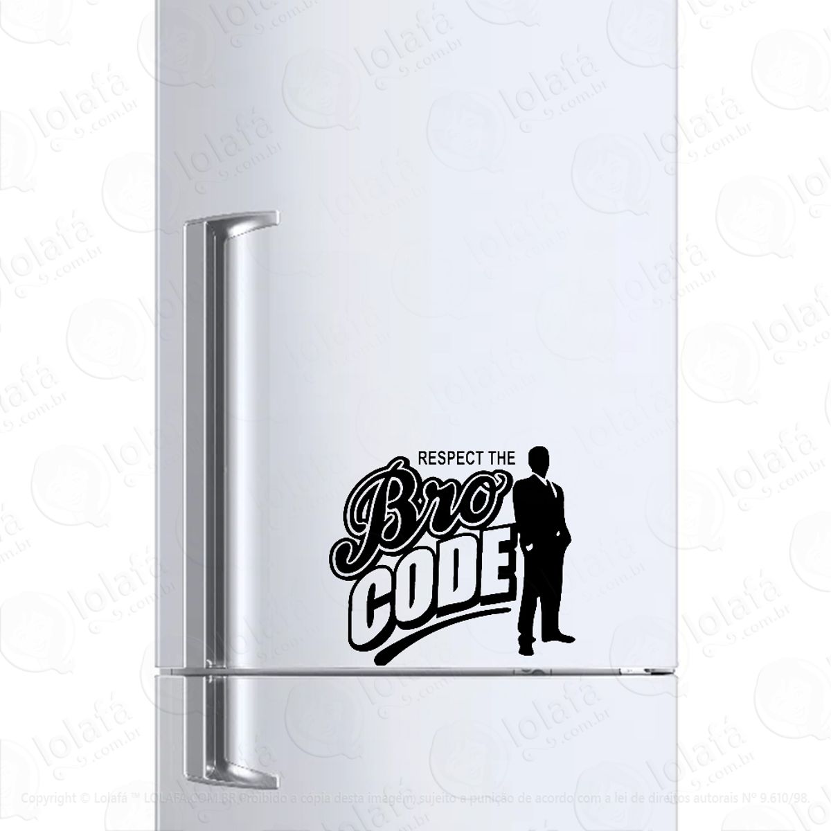 Adesivo Para Geladeira Respect The Bro Code! Mod:1332