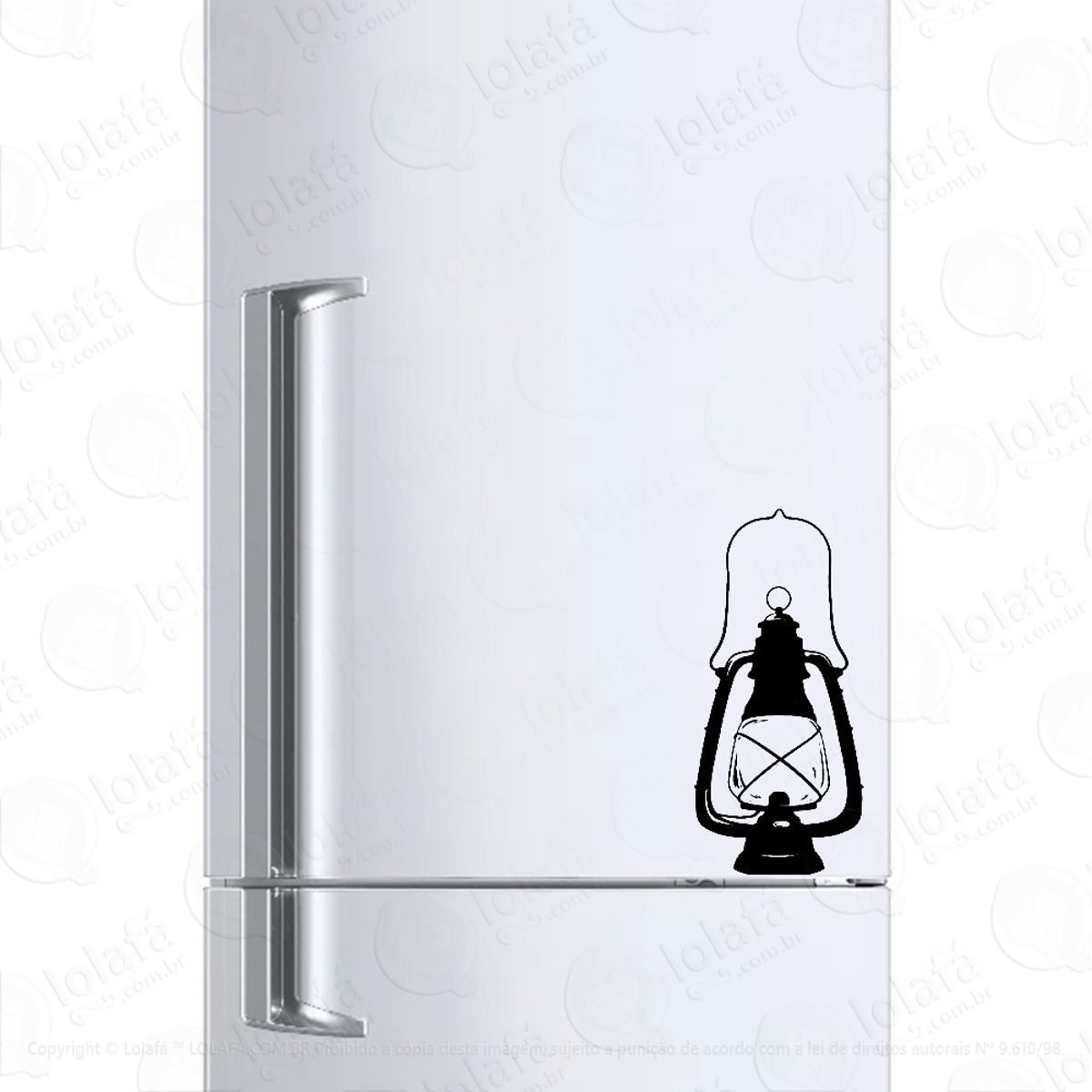 Adesivo Para Geladeira Lampião A Óleo Retro Mod:1344