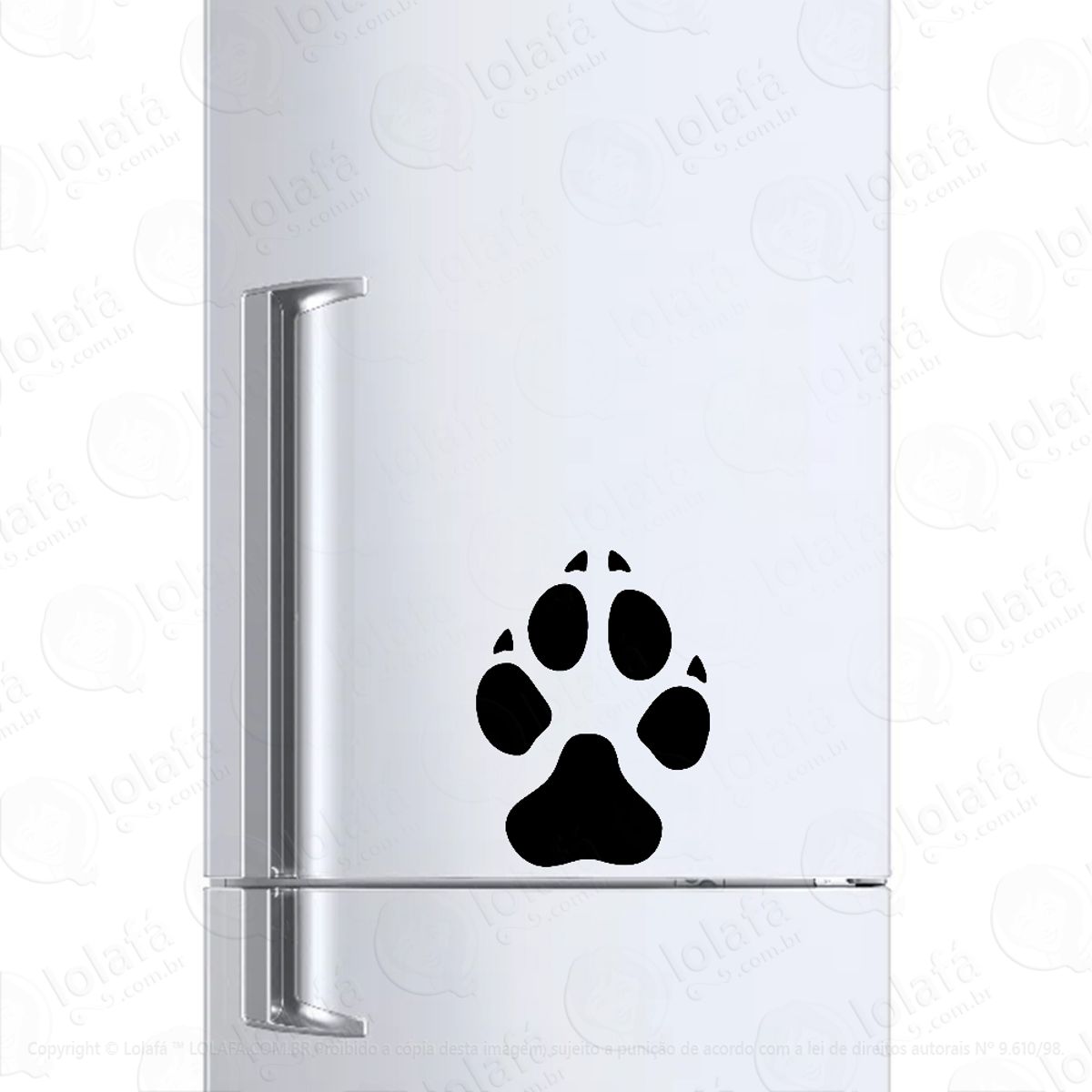 Adesivo Para Geladeira Pata De Cachorro Mod:1355
