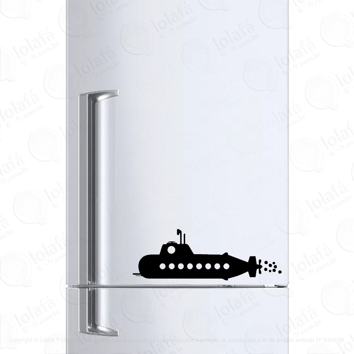 Adesivo Para Geladeira Submarino Embarcação Mod:1363