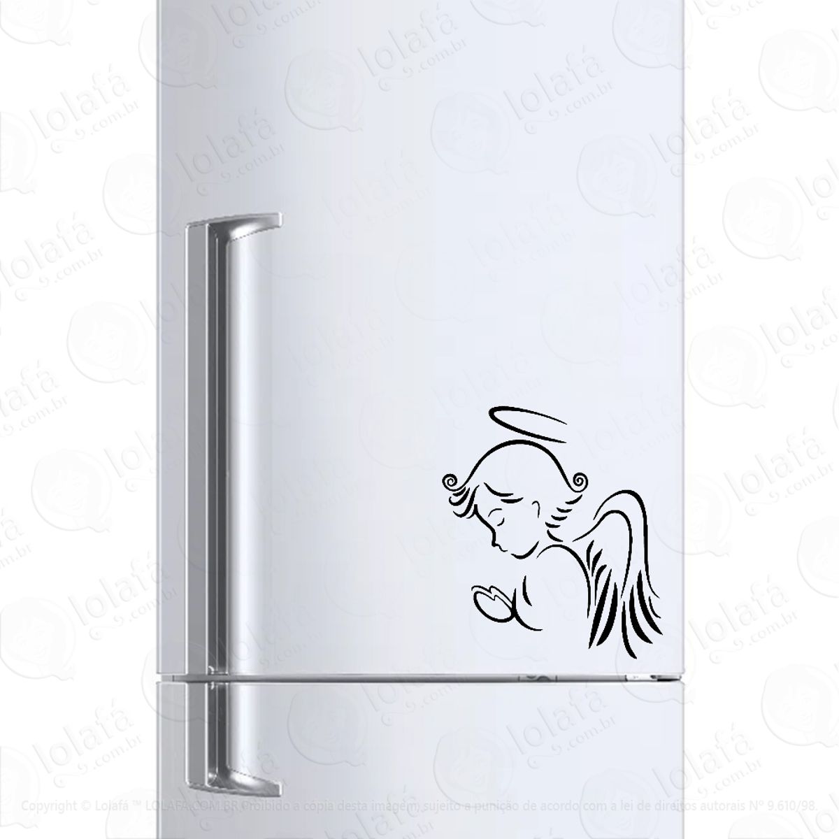 Adesivo Para Geladeira Anjo Da Guarda Criança Oração Bebê Mod:1381