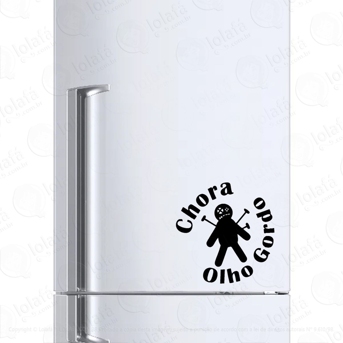 Adesivo Geladeira Frigobar Chora Olho Gordo Amuleto Mod:1383