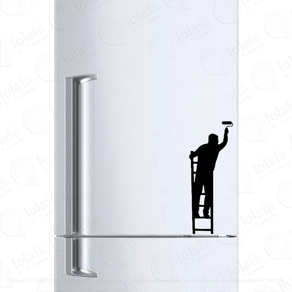 Adesivo Para Geladeira Pintor Profissão Mod:1389