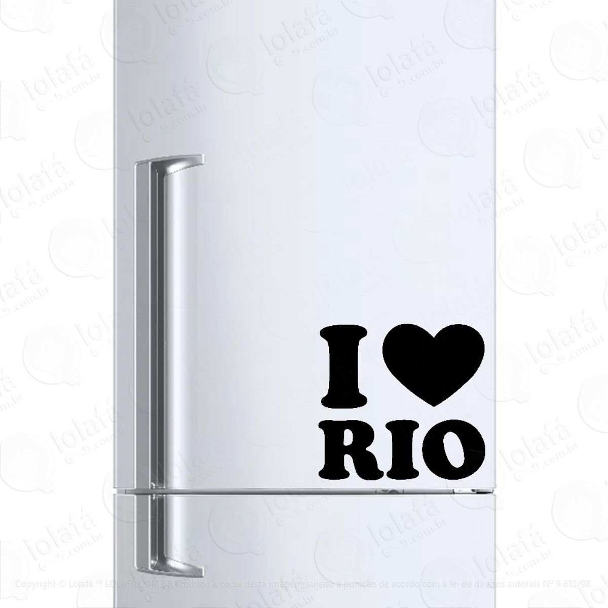 Adesivo Para Geladeira Eu Amo Rio De Janeiro - I Love Rio Mod:1396