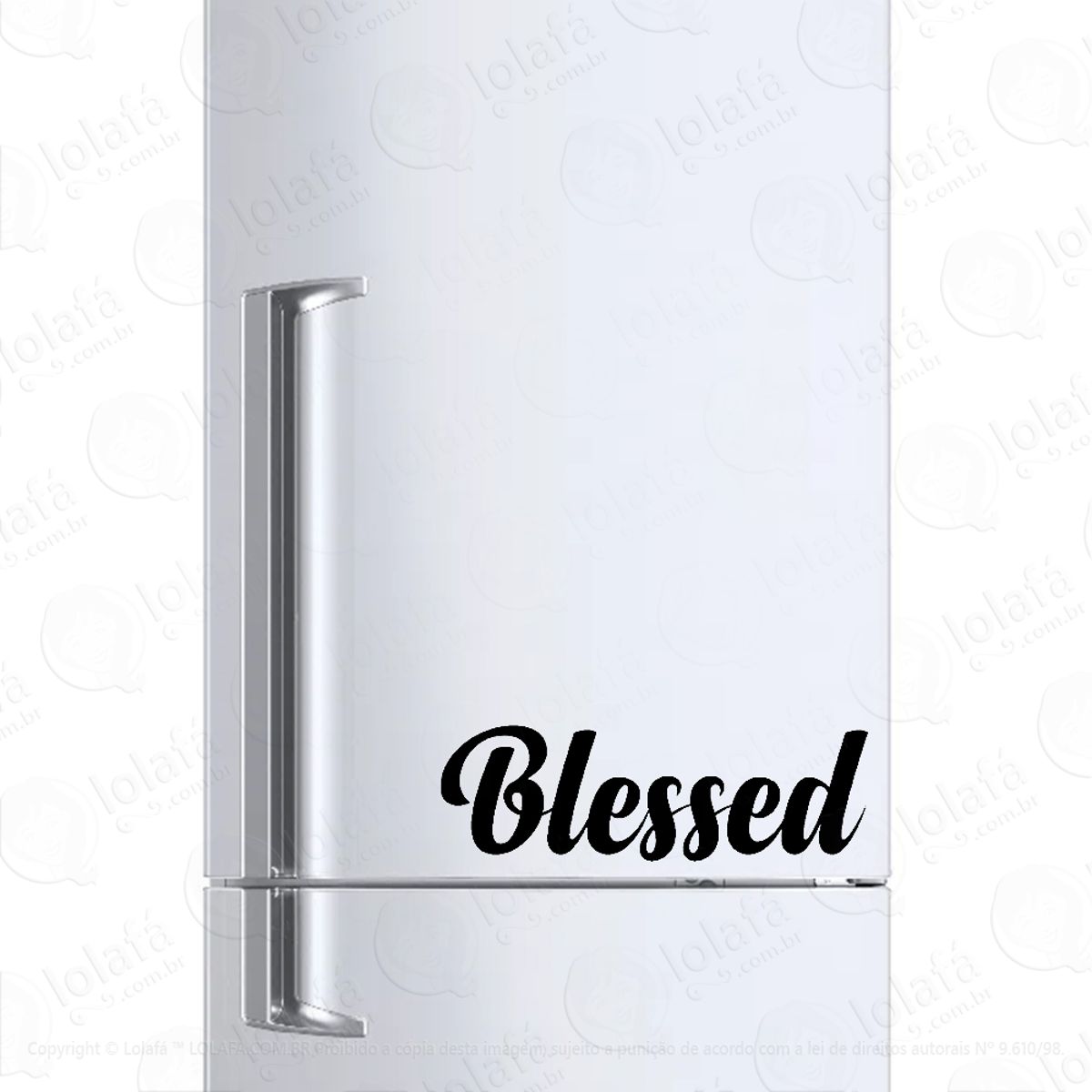 Adesivo Para Geladeira Blessed - Abençoado Mod:1399