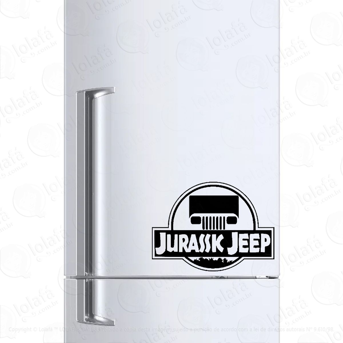 Adesivo Para Geladeira Jeepeiro 4x4 Off Road Jurassk Jeep Mod:1403